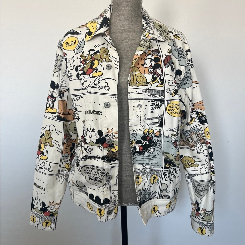 Disney Mickey Mouse Comic Denim Jacket NWOT